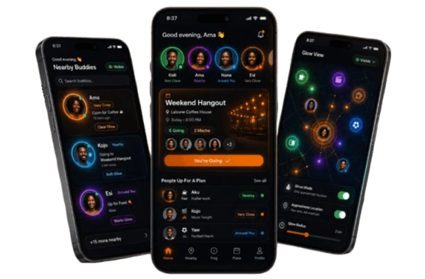 Mad Buddy showing nearby Muddies, plans, and privacy controls